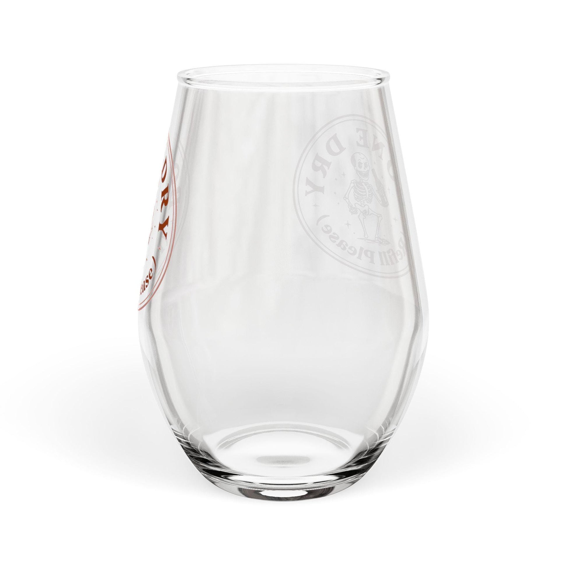 Bone Dry Stemless Wine Glass | Fun Skeleton Design, Perfect for Halloween, Gift for Wine Lovers, Unique Barware, Home Party
