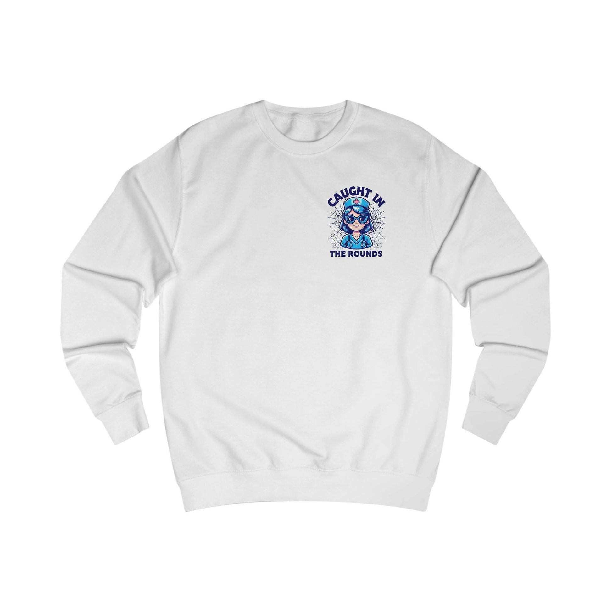 Cozy Nurse Sweatshirt: "Caught in the Rounds" - Casual Fall Outfit