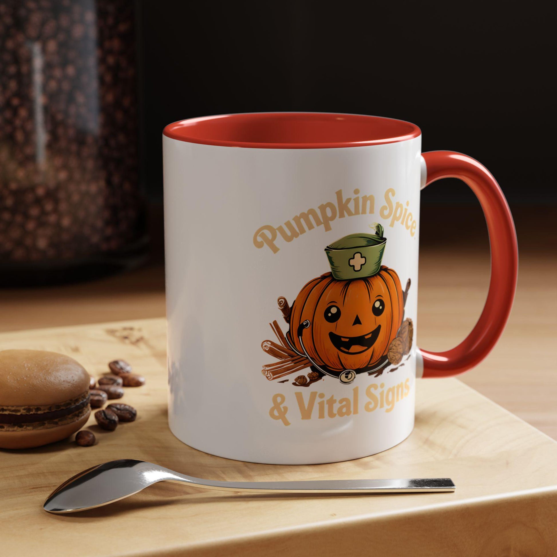 Pumpkin Spice Coffee Mug: Vibrant Ceramic Fall Decor