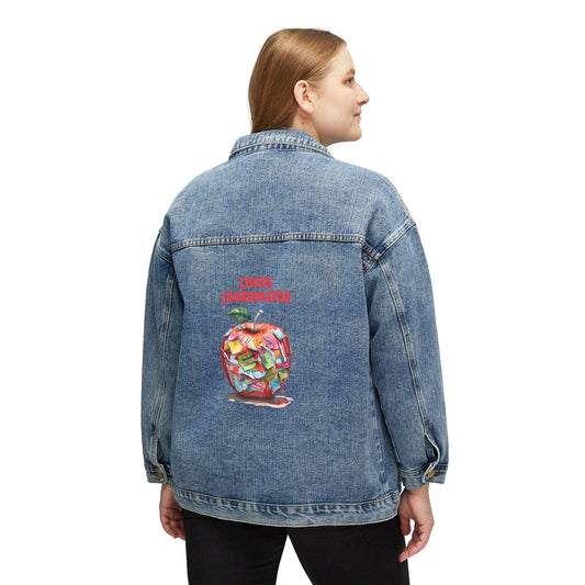 Women's Oversized Denim Jacket: Casual Chic Cotton Blend Outerwear