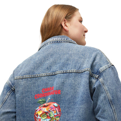 Women's Oversized Denim Jacket: Casual Chic Cotton Blend Outerwear