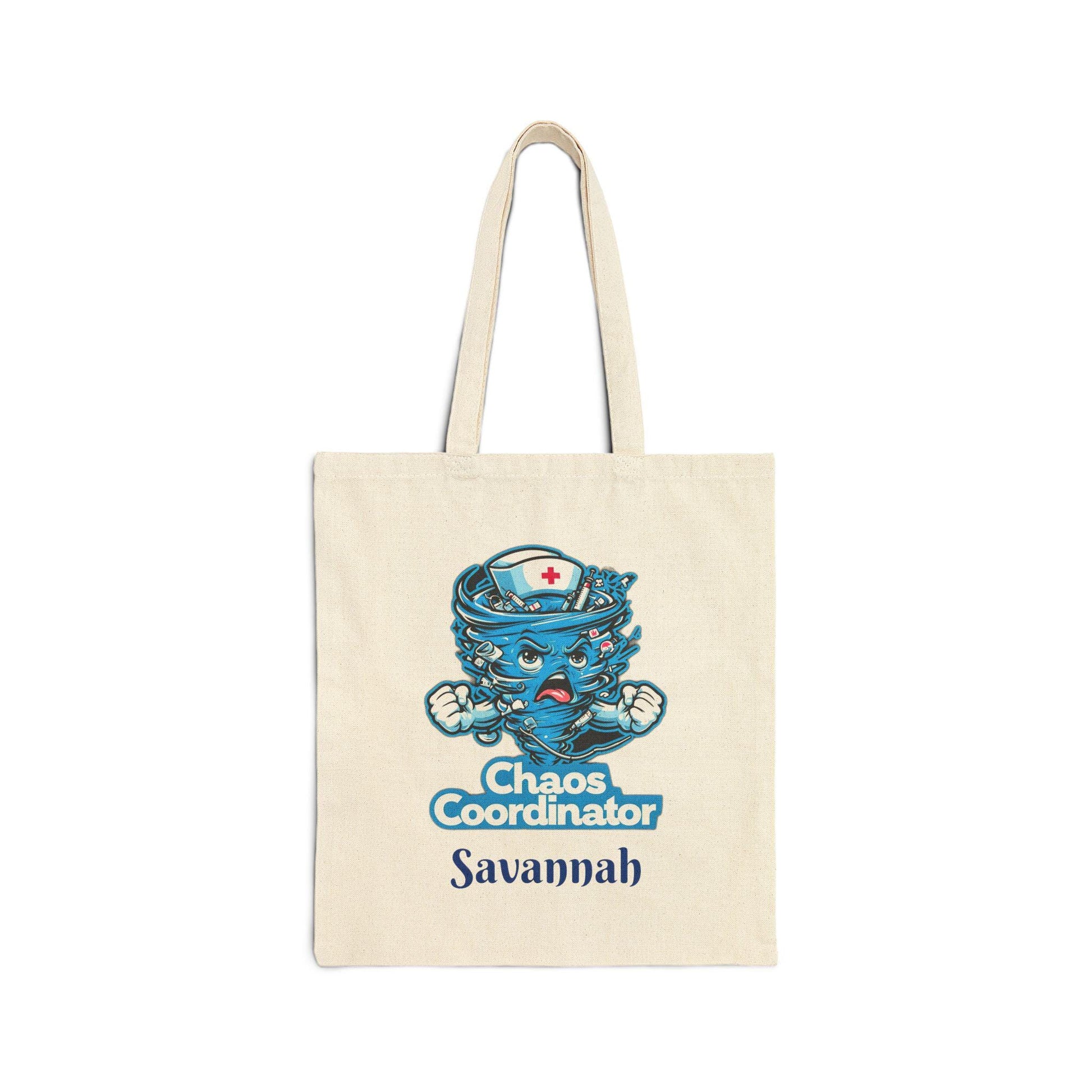 Chaos Coordinator Nurse Tote Bag: Cotton Canvas Shopping Bag