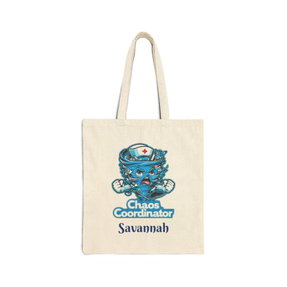 Chaos Coordinator Nurse Tote Bag: Cotton Canvas Shopping Bag