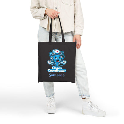 Chaos Coordinator Nurse Tote Bag: Cotton Canvas Shopping Bag