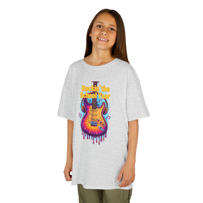 Electric School Year Kids Tee: Music Lover Graphic Shirt