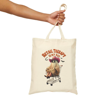 Retail Therapy Cotton Canvas Tote Bag | Cute Shopper Gift, Eco-Friendly Reusable Bag, Fun Grocery Tote, Everyday Carry-All, Shopping [...]