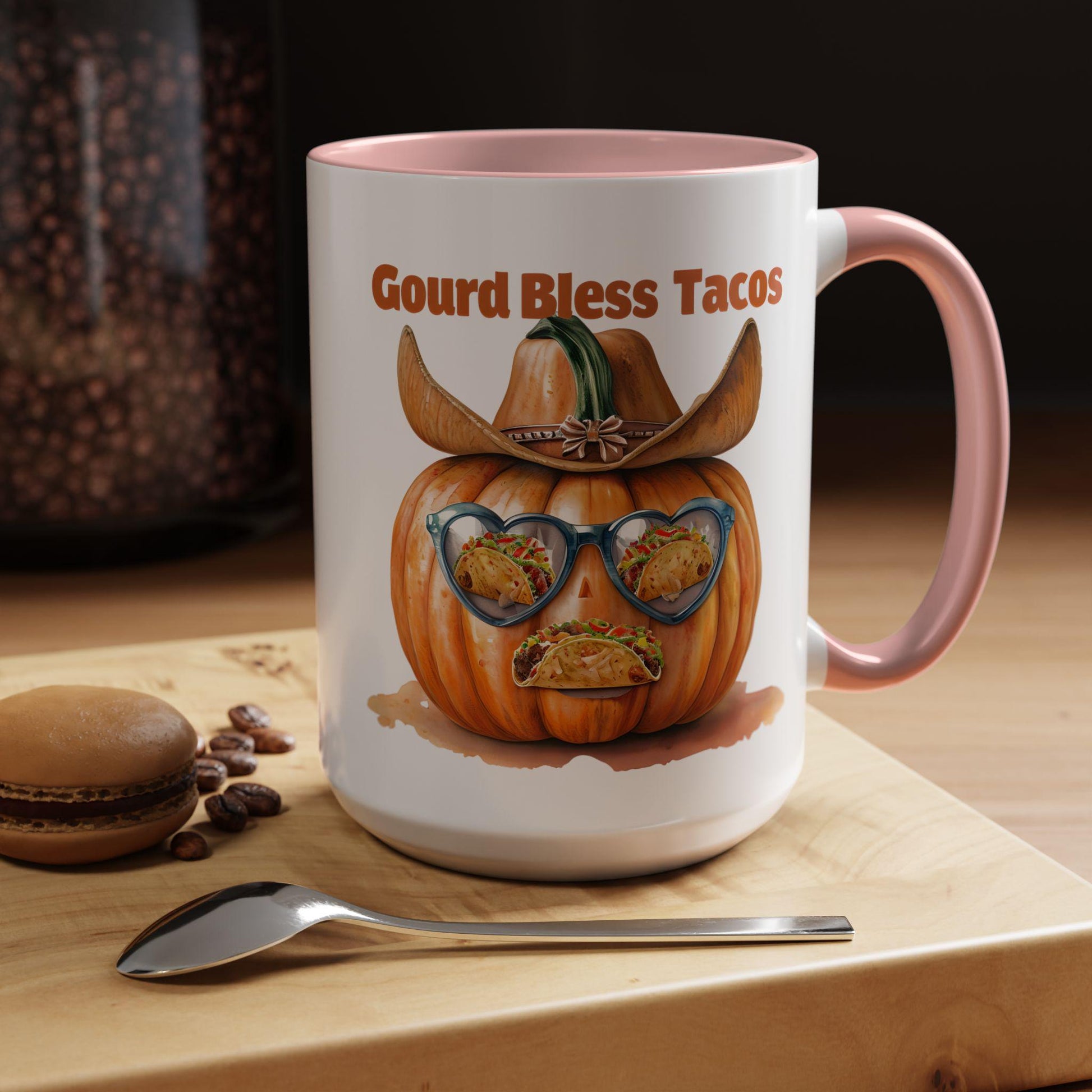Gourd Bless Tacos Coffee Mug - Fall Halloween Thanksgiving Kitchen Decor