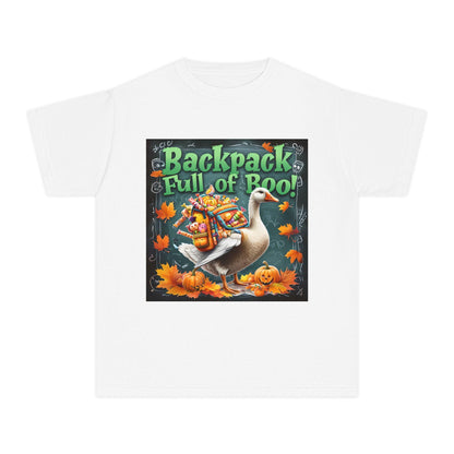 Backpack Full of Boo Youth Tee: Fun Halloween Shirt for Kids