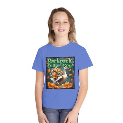 Backpack Full of Boo Youth Tee: Fun Halloween Shirt for Kids