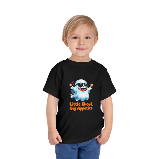 Toddler Halloween T-Shirt: Little Ghoul Big Appetite, Spooky Fun