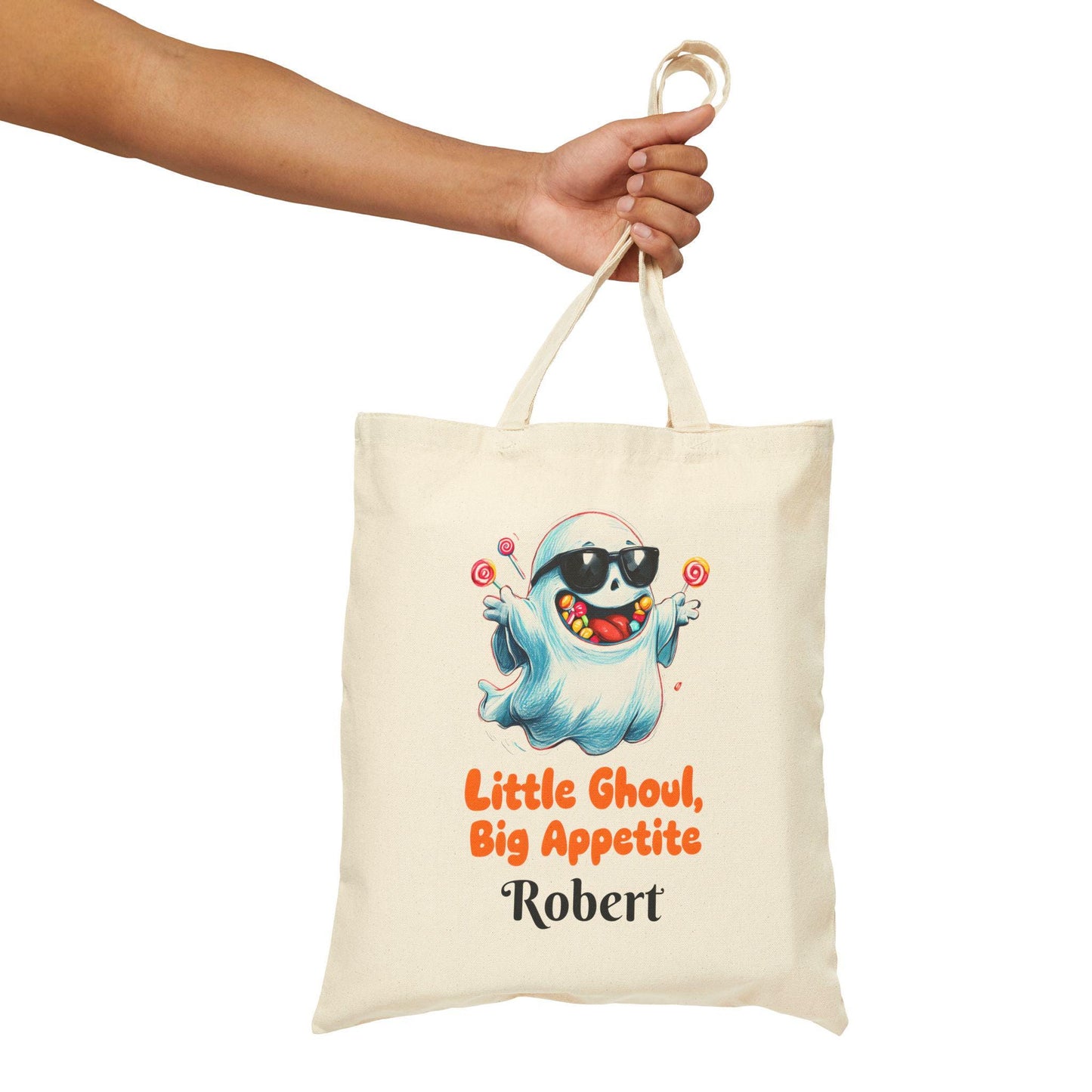 Halloween Tote Bag for Kids: Personalized Ghoul Design, Eco-Friendly Canvas