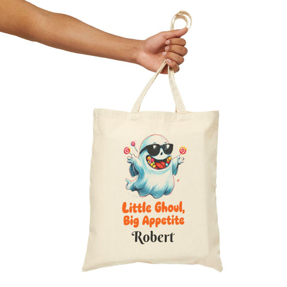 Halloween Tote Bag for Kids: Personalized Ghoul Design, Eco-Friendly Canvas