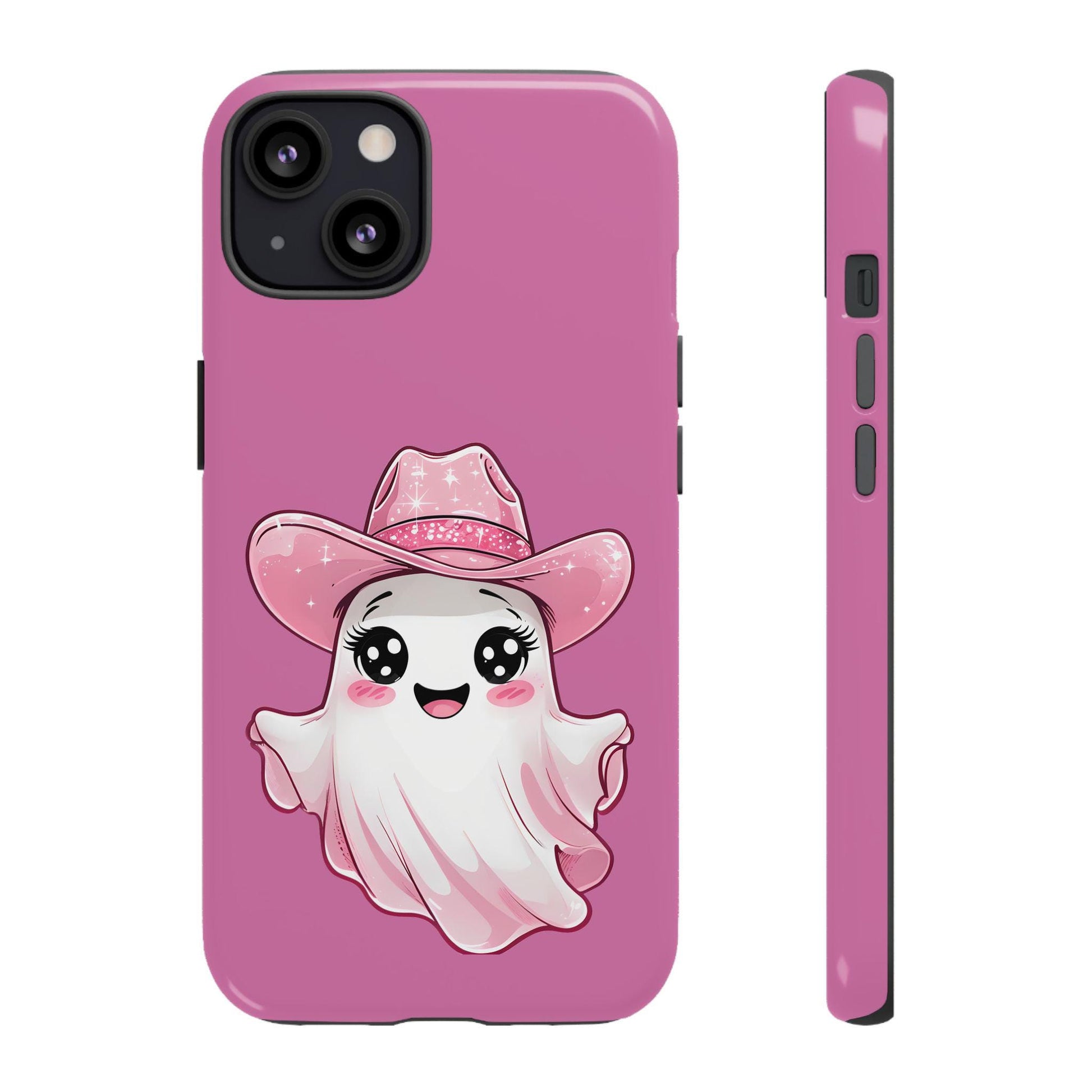 Cute Ghost Phone Case - Fun, Whimsical, Kawaii, Halloween, Gift Idea, Pink Ghost Design