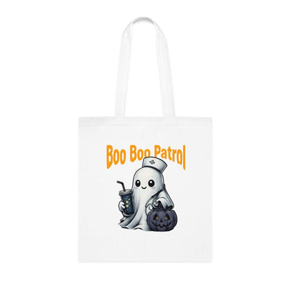 Boo Boo Patrol Nurse Halloween Tote Bag, Cute Ghost Design, Trick or Treat Bag, Halloween Party, Spooky Season Essential, Nurses Gift