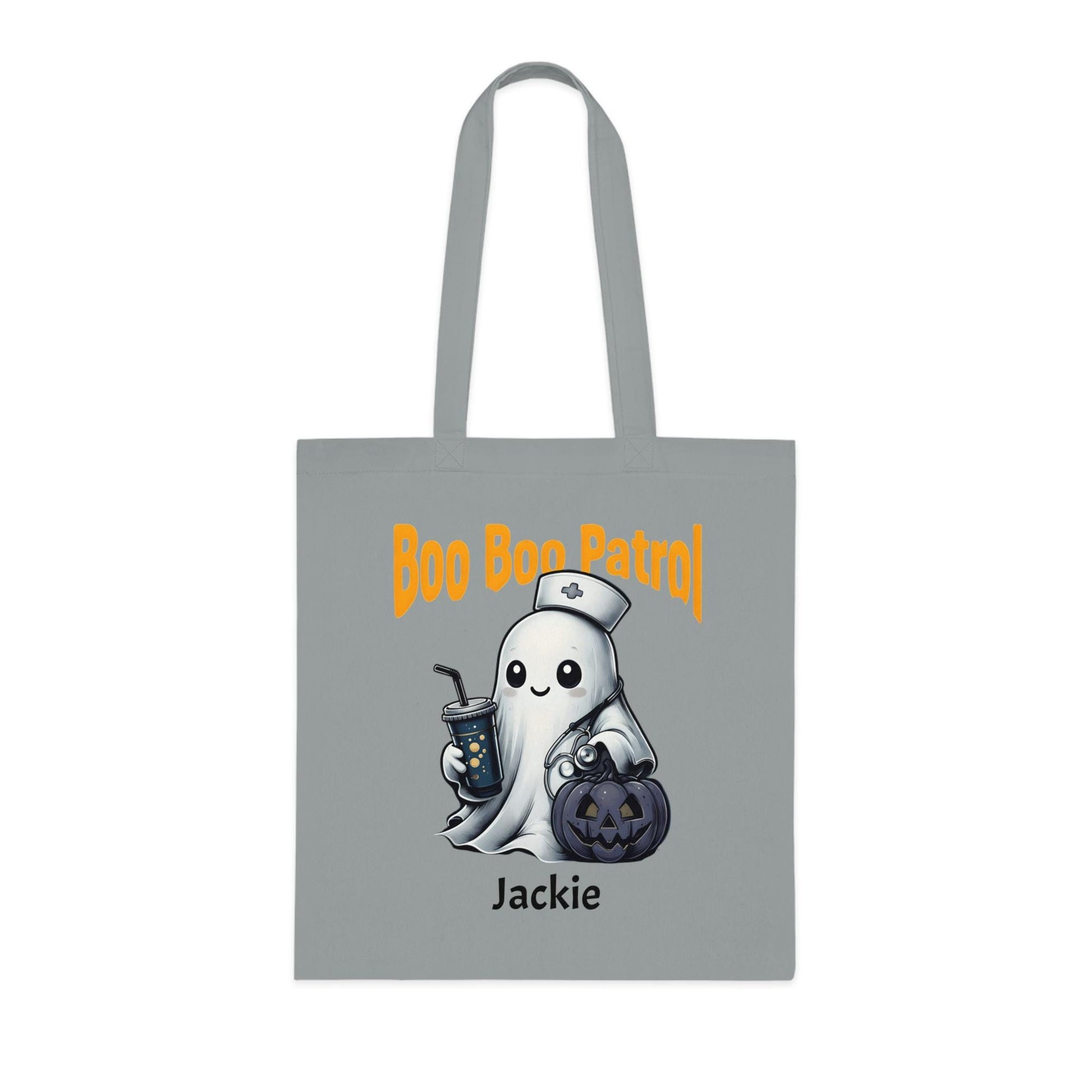 Boo Boo Patrol Nurse Halloween Tote Bag, Cute Ghost Design, Trick or Treat Bag, Halloween Party, Spooky Season Essential, Nurses Gift