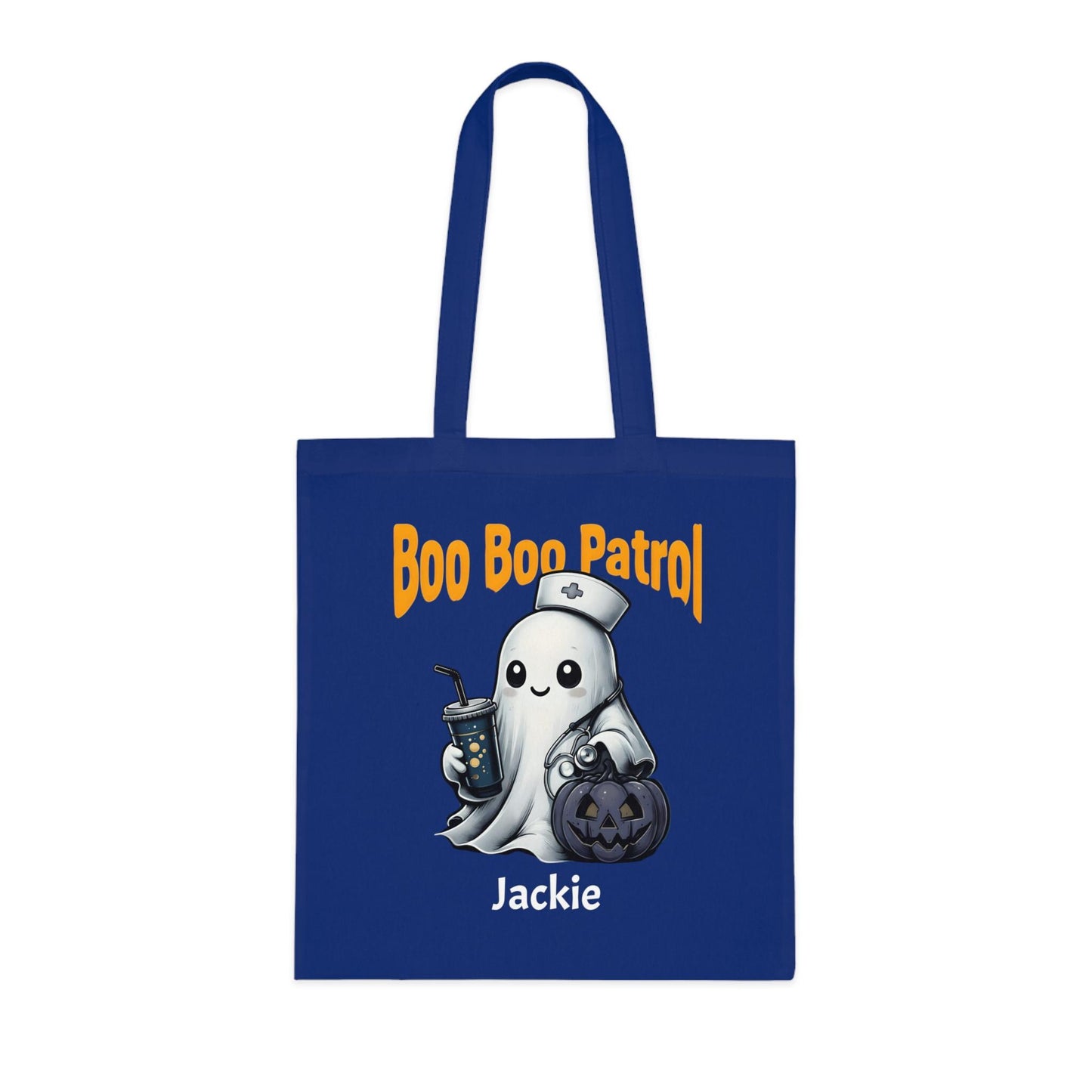 Boo Boo Patrol Nurse Halloween Tote Bag, Cute Ghost Design, Trick or Treat Bag, Halloween Party, Spooky Season Essential, Nurses Gift