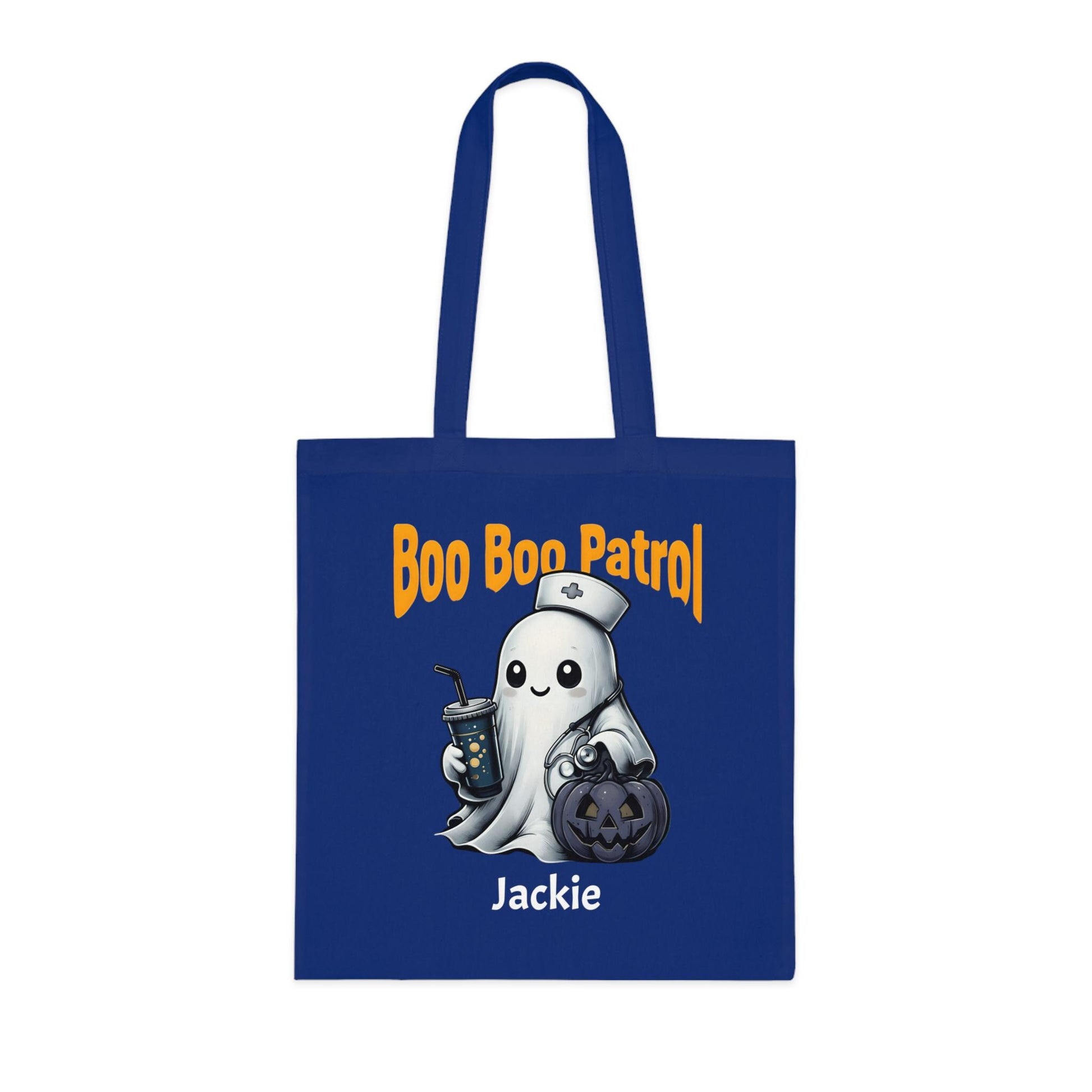 Boo Boo Patrol Nurse Halloween Tote Bag, Cute Ghost Design, Trick or Treat Bag, Halloween Party, Spooky Season Essential, Nurses Gift