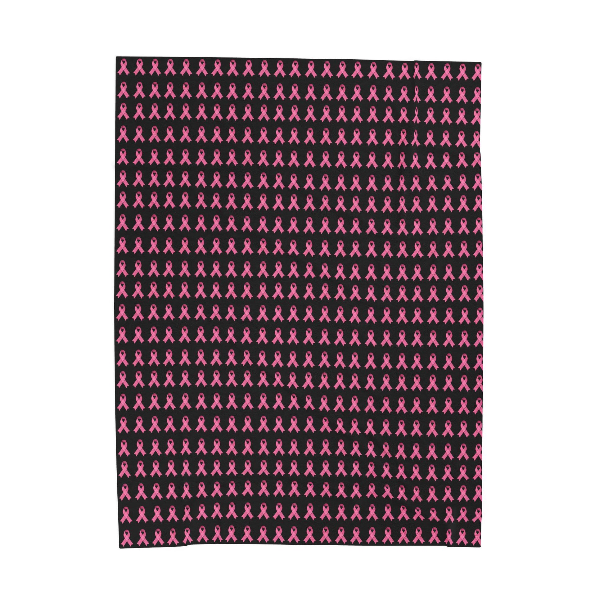 Soft Pink Velveteen Plush Blanket: Cozy Throw, Breast Cancer Awareness