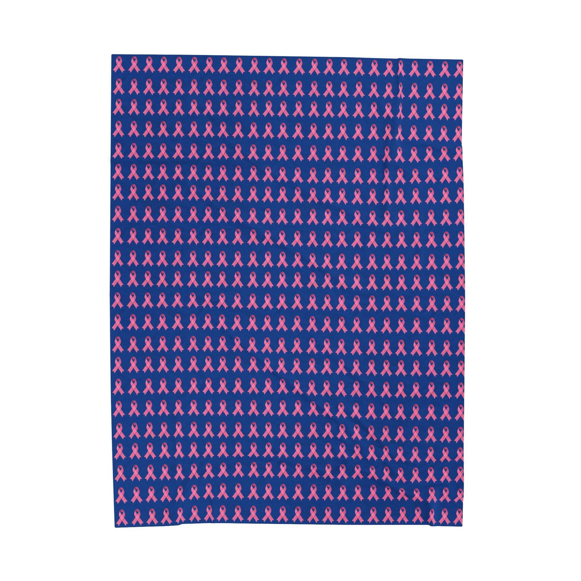 Soft Pink Velveteen Plush Blanket: Cozy Throw, Breast Cancer Awareness
