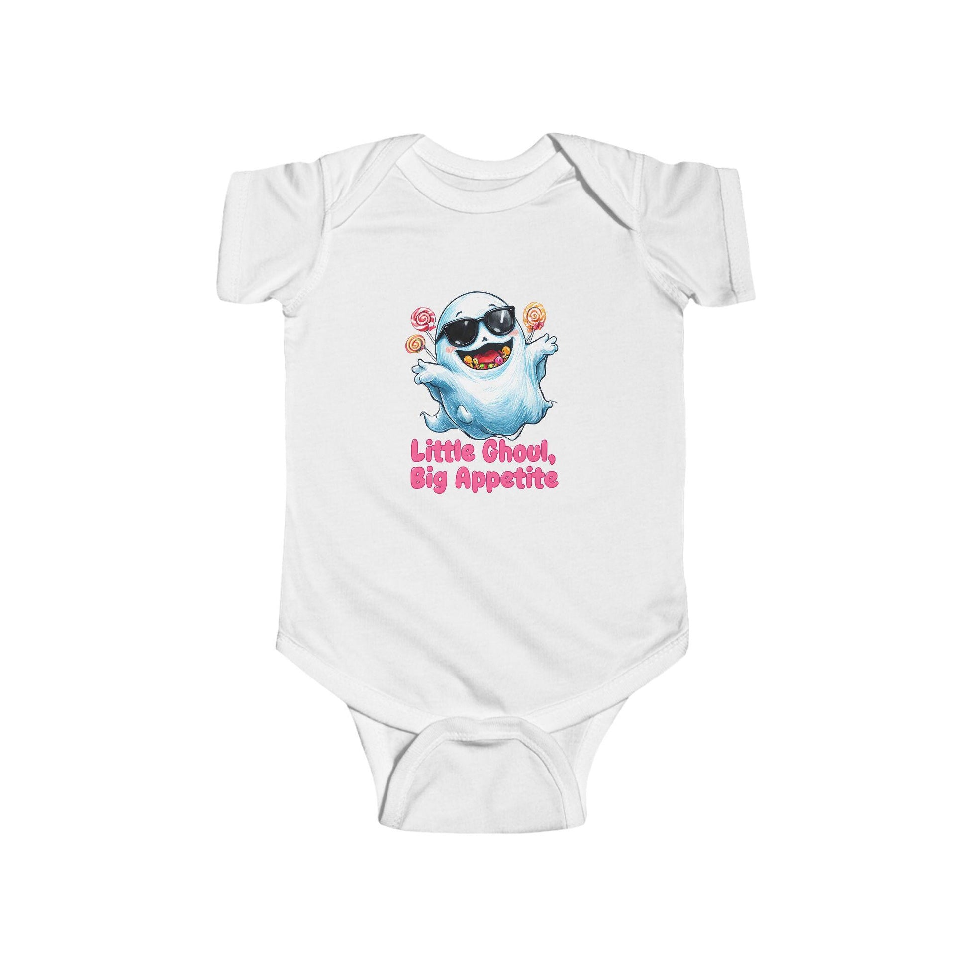 Cute Halloween Baby Bodysuit - "Little Ghoul, Big Appetites" - Infant Costume, Baby Shower Gift, Festive Outfit, Trick or Treat, Fall [...]