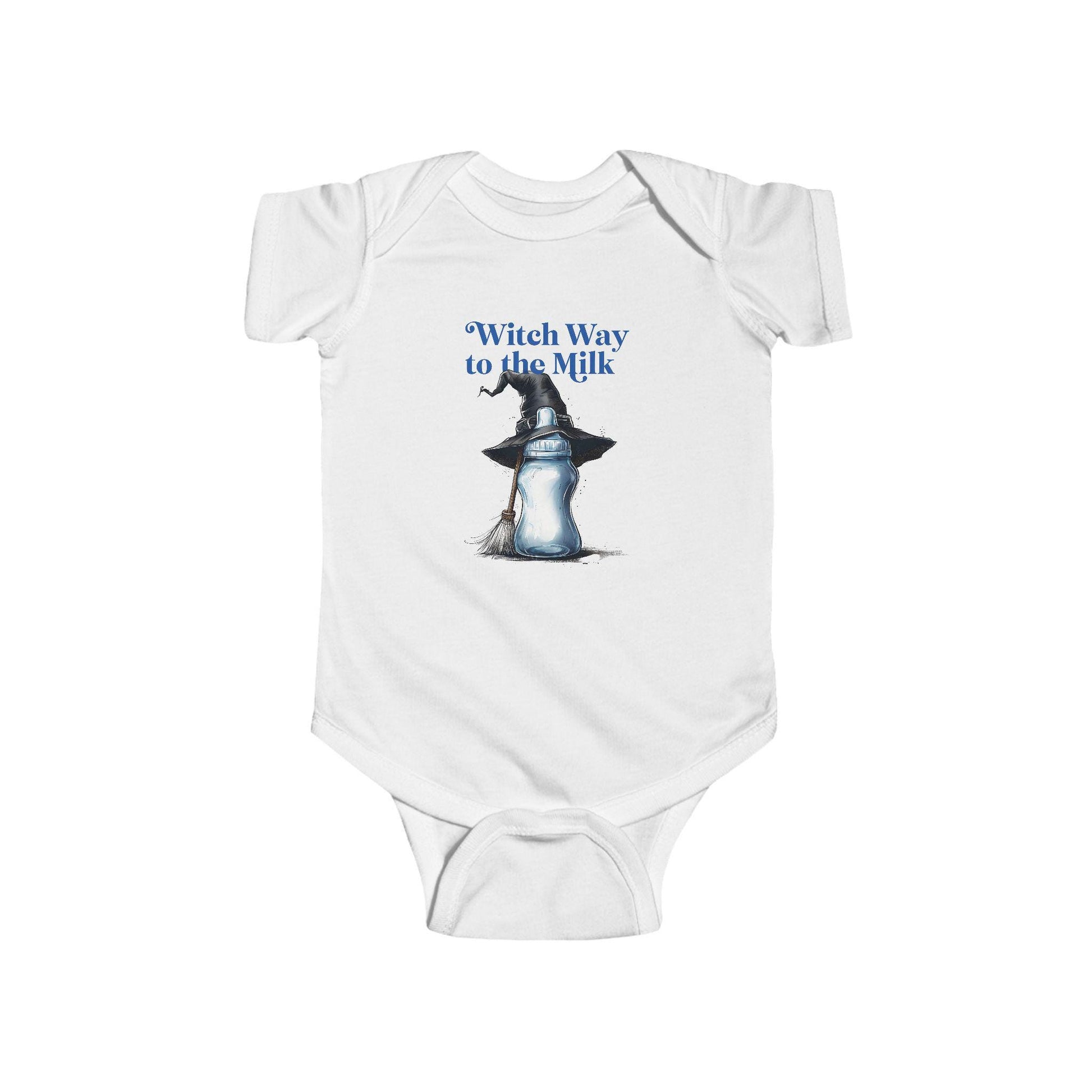 Witch Way to the Milk Bodysuit: Infant Halloween Outfit