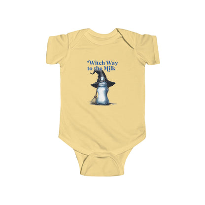Witch Way to the Milk Bodysuit: Infant Halloween Outfit