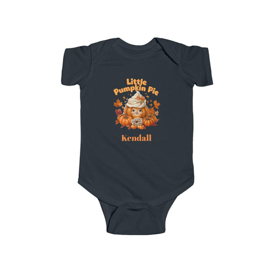 Cute Infant Bodysuit with 'Little Pumpkin' Design for Fall, Halloween Outfit, Baby Shower Gift, Toddler Apparel, Personalized Baby Clothes
