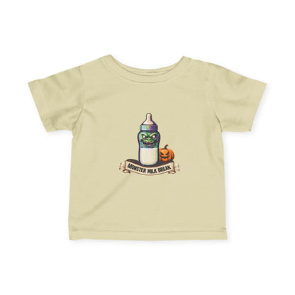 Monster Milk Baby Tee: Halloween Trick or Treat Infant Shirt