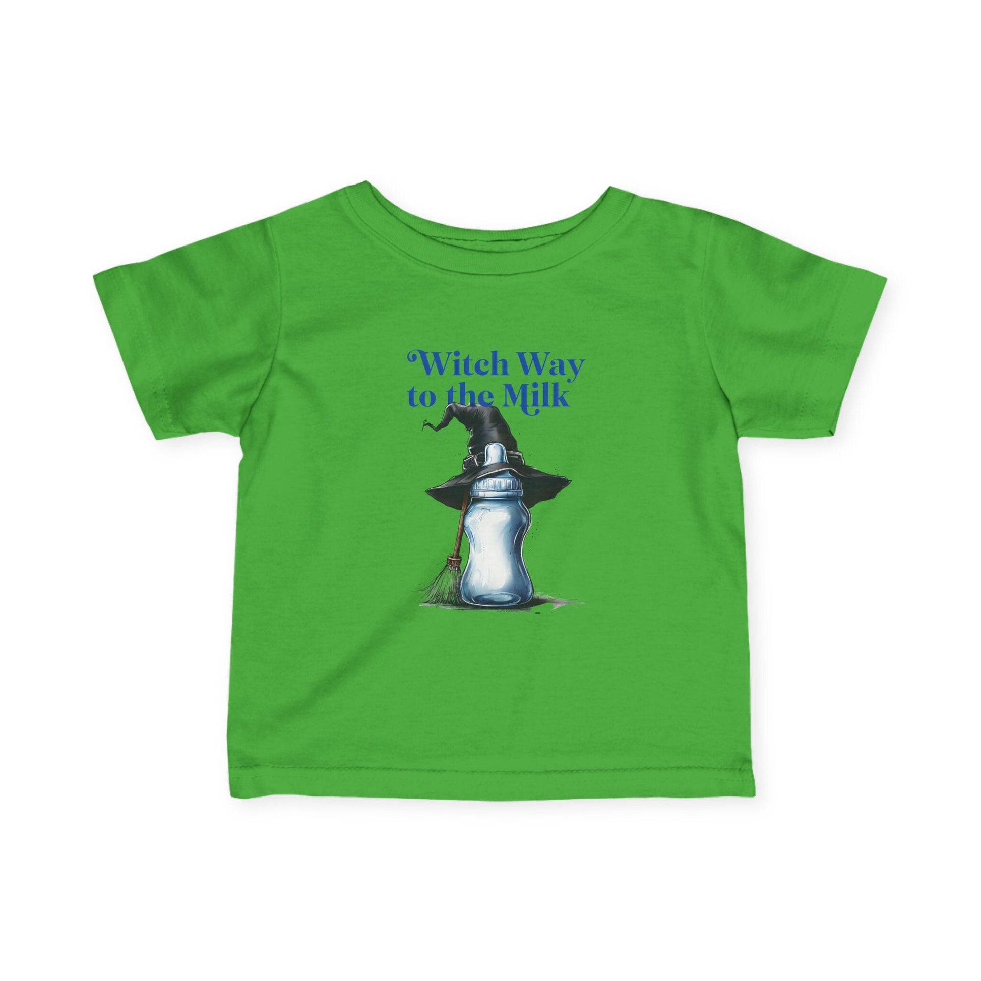 Adorable Infant Jersey Tee - "Witch Way to the Milk" - Perfect for Halloween, Baby Showers, Toddler Tees, Unique Gifts, Cute Outfits