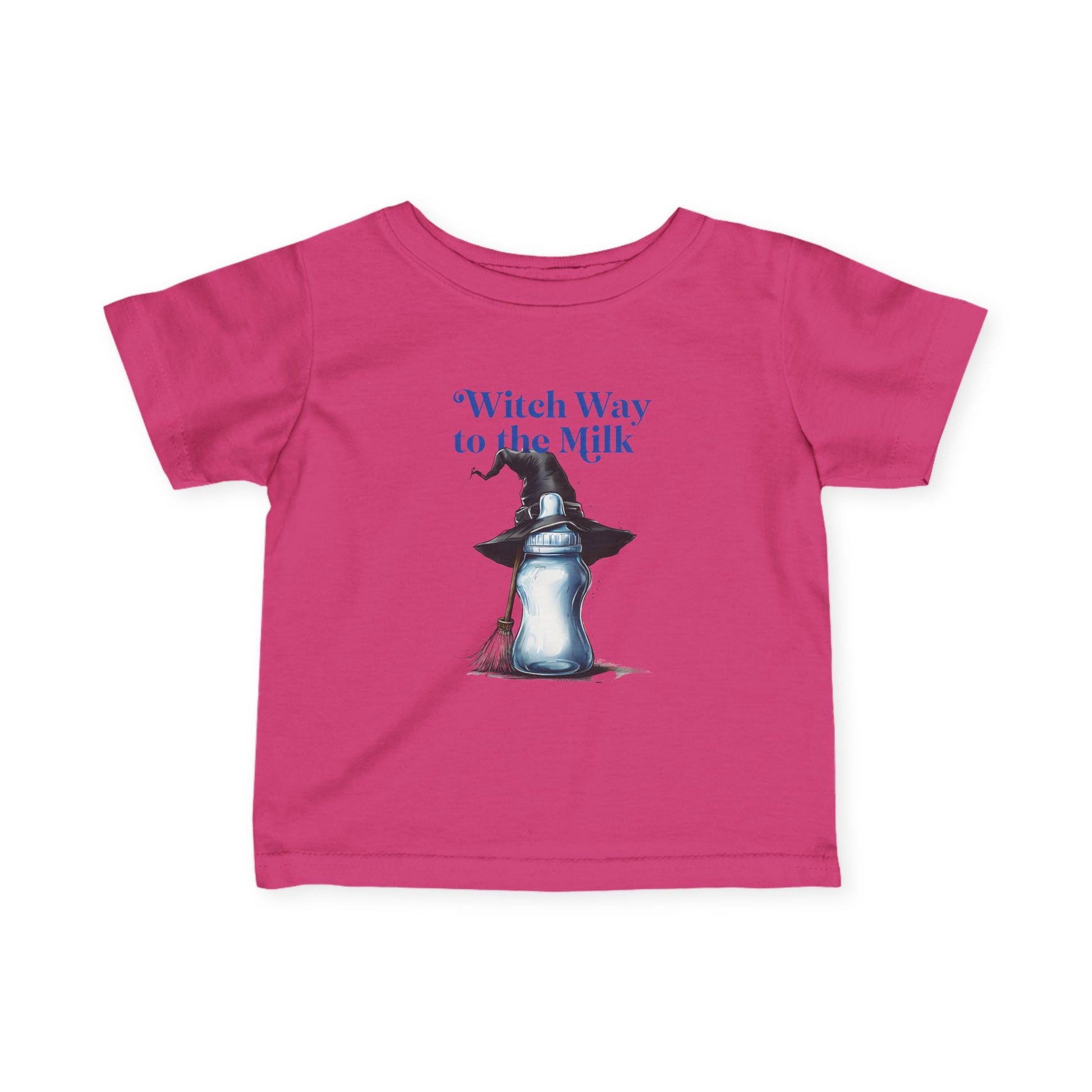 Adorable Infant Jersey Tee - "Witch Way to the Milk" - Perfect for Halloween, Baby Showers, Toddler Tees, Unique Gifts, Cute Outfits