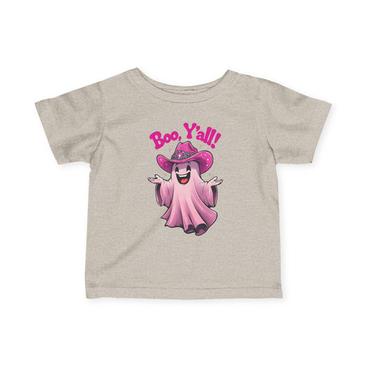 Boo Y'all Infant Tee, Cute Halloween Shirt, Toddler Ghost Top, Baby Ghoul Outfit, Kids Halloween Apparel, Spooky Birthday Gift