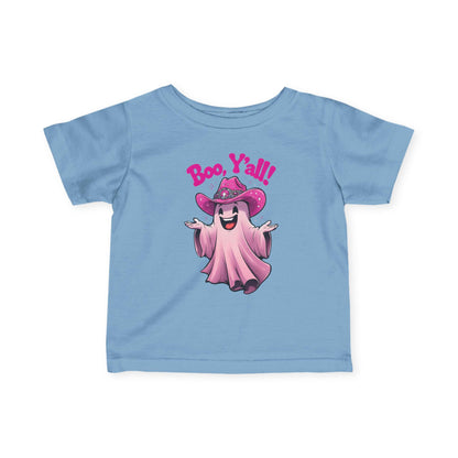 Boo Y'all Infant Tee, Cute Halloween Shirt, Toddler Ghost Top, Baby Ghoul Outfit, Kids Halloween Apparel, Spooky Birthday Gift