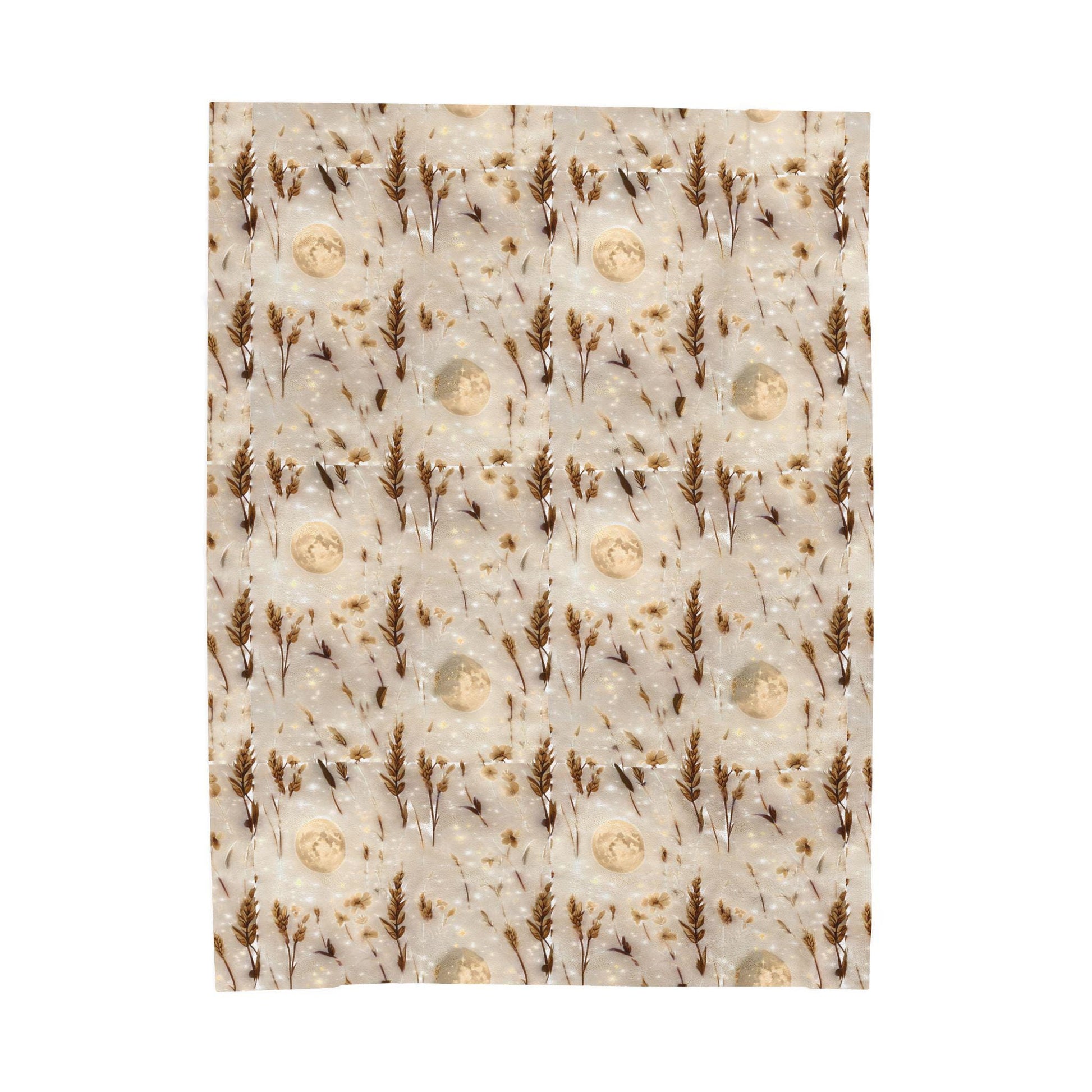 Velveteen Plush Blanket: Harvest Moon Throw, Cozy Home Decor