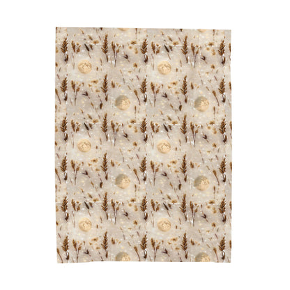 Velveteen Plush Blanket: Harvest Moon Throw, Cozy Home Decor