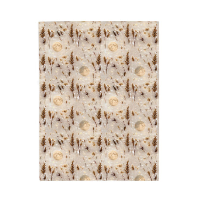 Velveteen Plush Blanket: Harvest Moon Throw, Cozy Home Decor