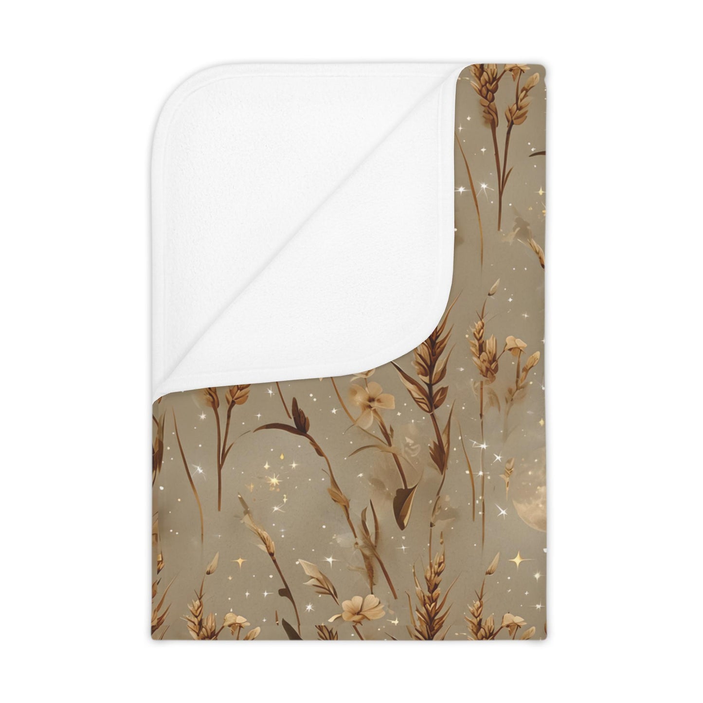 Whimsical Moonlit Fleece Toddler Blanket: Cozy Nursery Decor