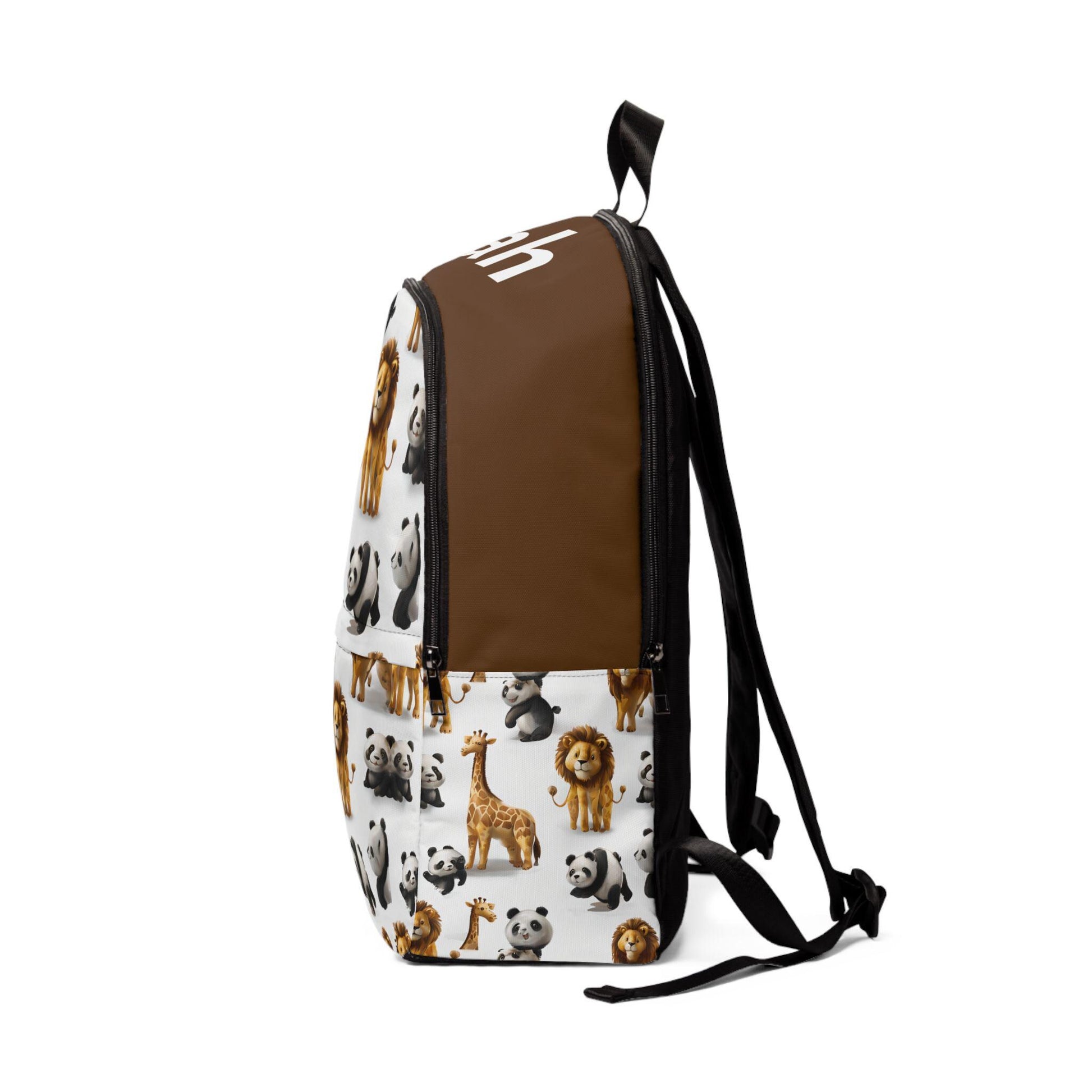 Personalized Animal Backpack: Lion, Giraffe, Panda, Monkey Zoo Bag