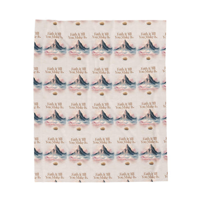 Inspirational Quote Velveteen Plush Blanket: Cozy Motivational Throw