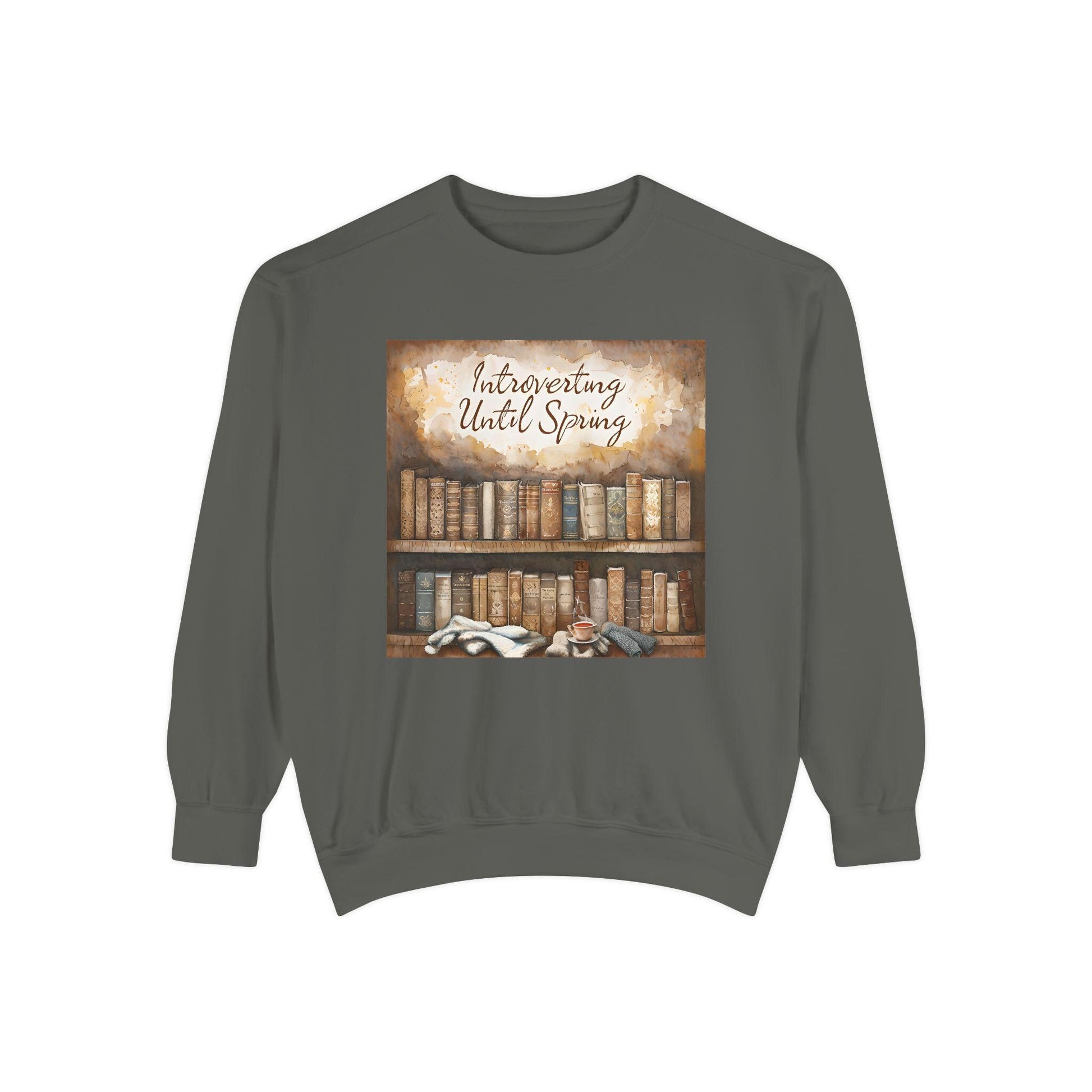 Introverting Until Spring Sweatshirt: Cozy Book Lover Apparel