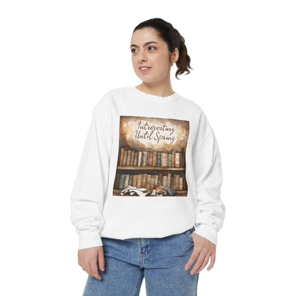 Introverting Until Spring Sweatshirt: Cozy Book Lover Apparel