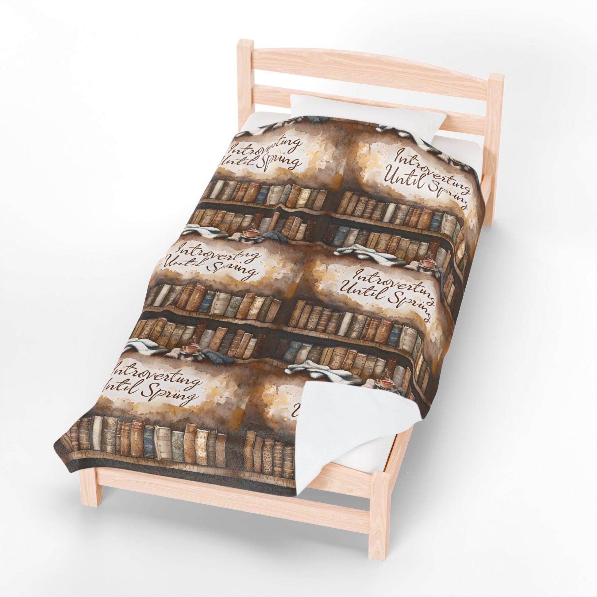 Book Lover Velveteen Plush Blanket: Cozy Reading Nook Decor