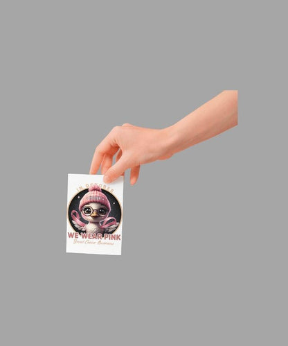 Outdoor Sticker - Goose Breast Cancer Awareness Theme - In October We Wear Pink