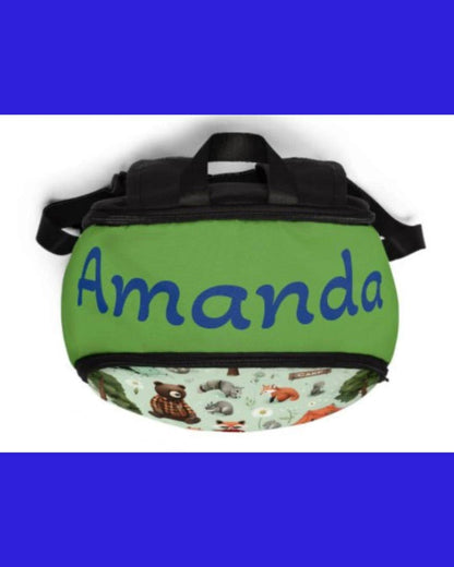 Personalized Kids Backpack: Forest Animals & Camping Scene