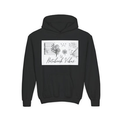 Notebook Vibes Youth Hoodie: Cozy Cotton-Blend Sweatshirt