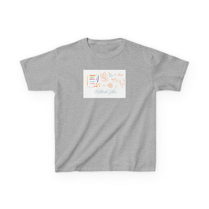 Kids Heavy Cotton Tee: Fun Notebook Graphic Unisex Shirt