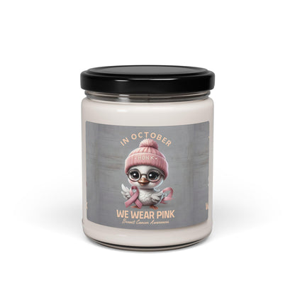 October Awareness Soy Candle: Pink Ribbon Breast Cancer Gift