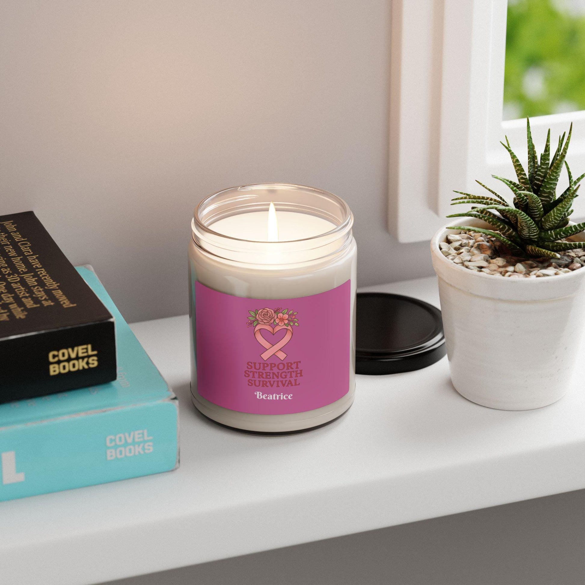 Support Strength Survival Scented Soy Candle: Wellness Gift, 50-60 Hour Burn