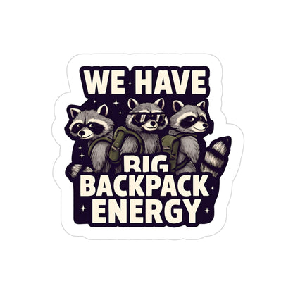 Adventurous Raccoon Outdoor Sticker: Eco-Friendly Vinyl, Water-Resistant