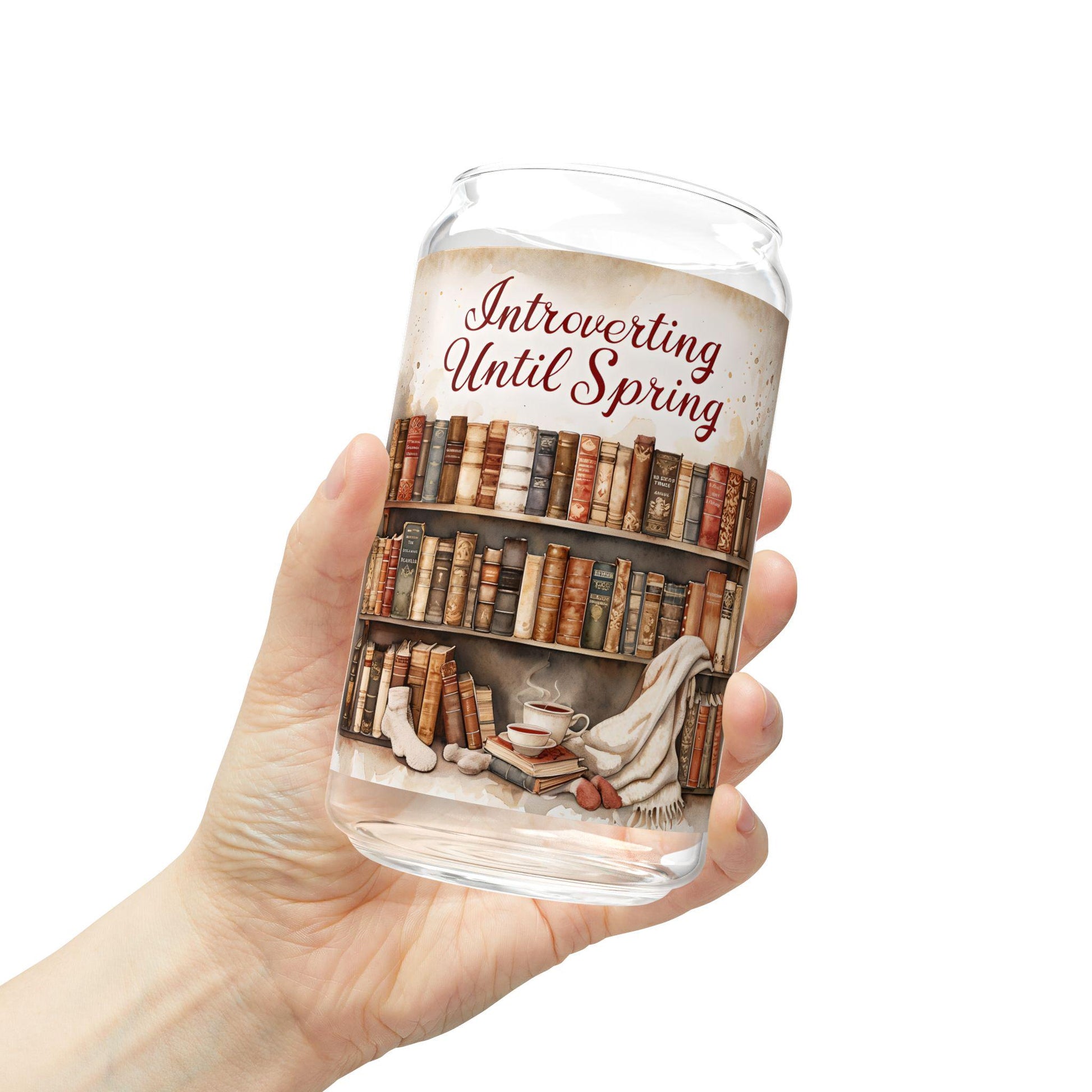 Introverted Sipper Glass: 16oz Jar with Bamboo Lid & Tritan Straw
