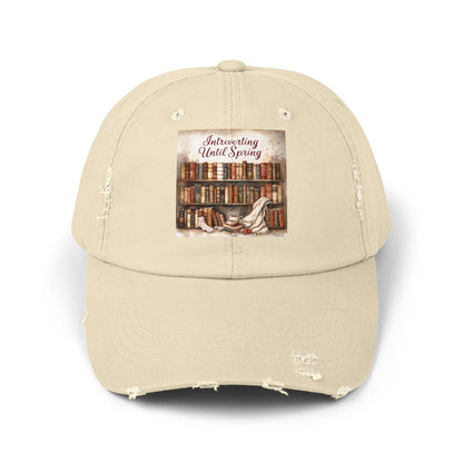 Introverting Until Spring Distressed Cap: Cozy Book Lover Gift